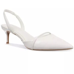 White Slingback Heels